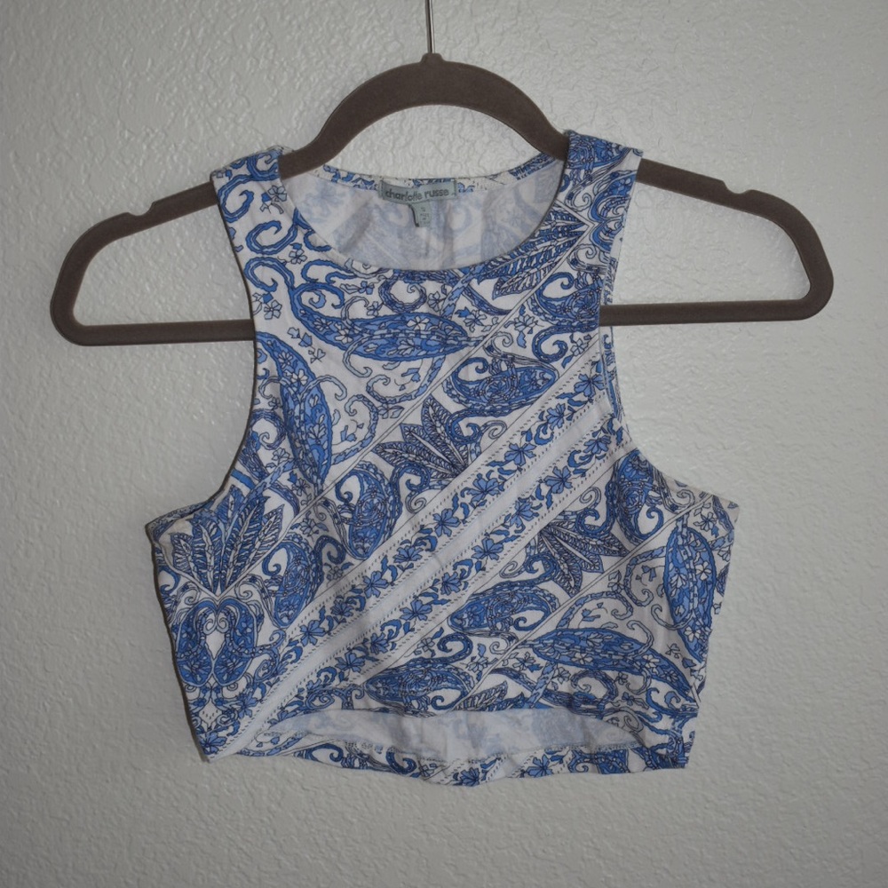 Floral print crop tank